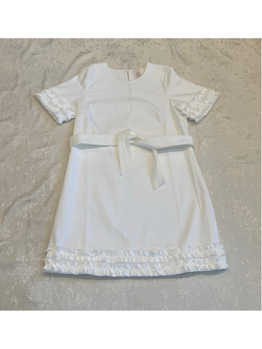 Cinq à Sept Eastern White Denim Dress 8 NWT - Picture 4 of 7